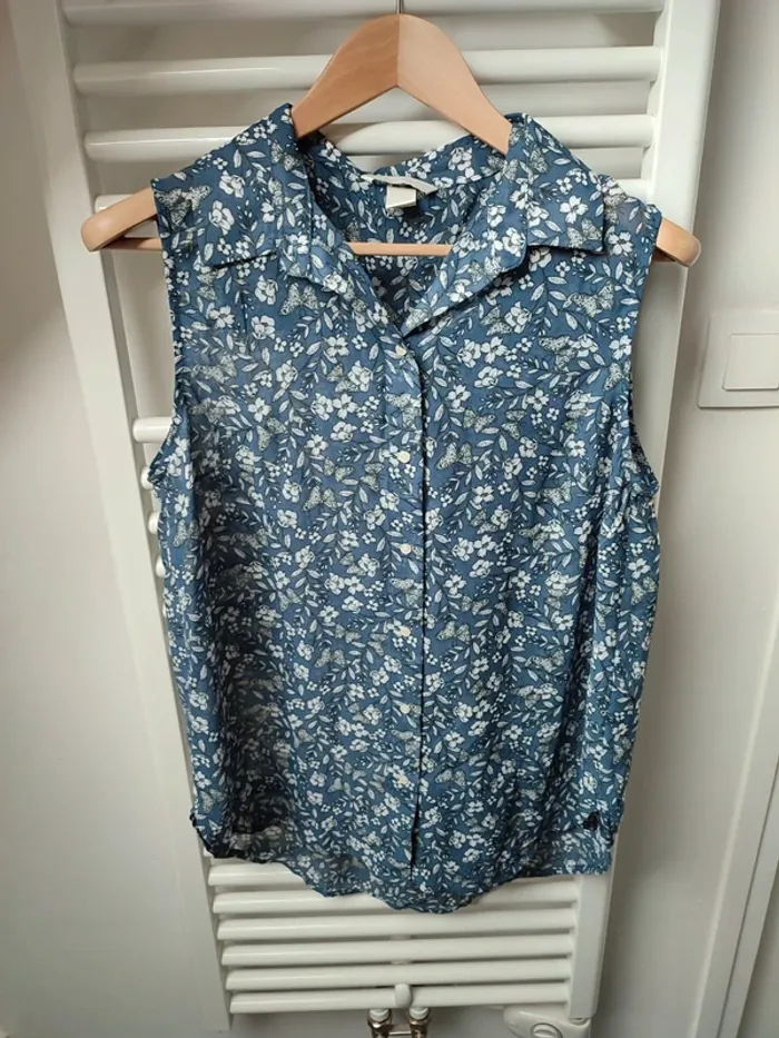 Blouse effet chemise sans manche 38/40 - photo numéro 7