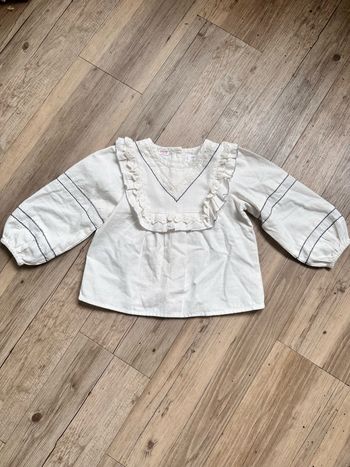 Blouse mango à volant blanc cassé 2/3 ans de