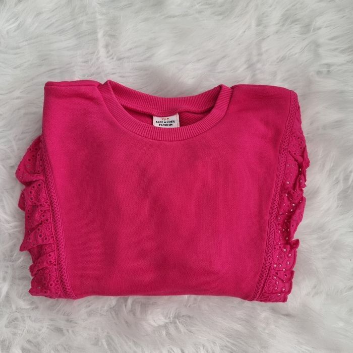 NEUF (non porté)🏷 🩷🩷🤩superbe sweat molleton  mi saison 8 ans fille 🩷🩷😍 - photo numéro 3