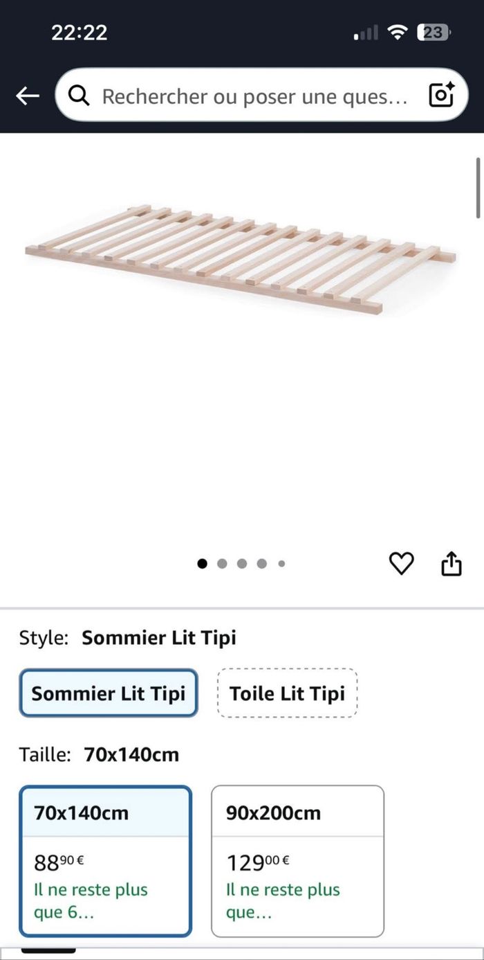 Lit tipi + sommier - photo numéro 6