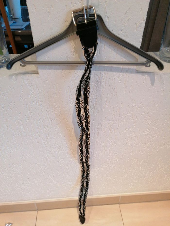 Ceinture noire argent