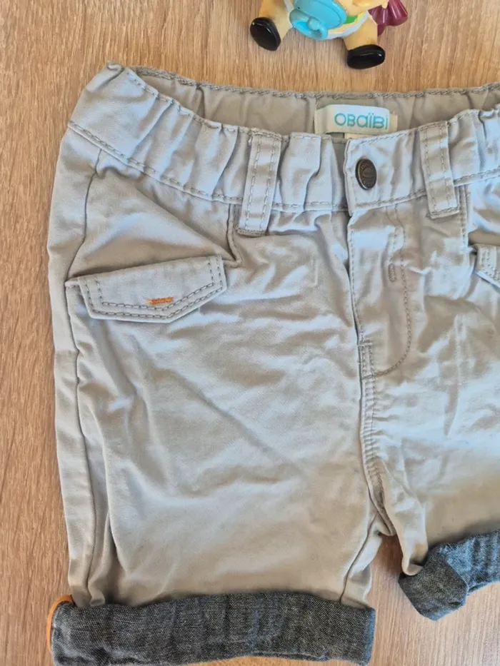 Short Okaïdi 12mois gris - photo numéro 2