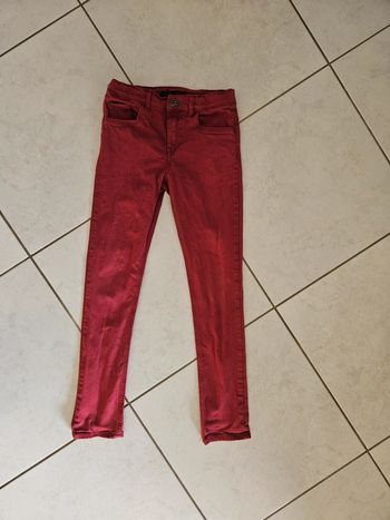 Pantalon jean rouge  garçon skinny fit IKKS 12 ans U25