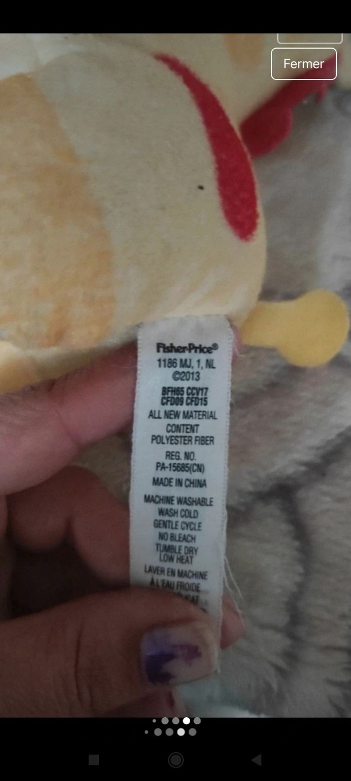 Peluche lumineux et musicale p4 - photo numéro 8