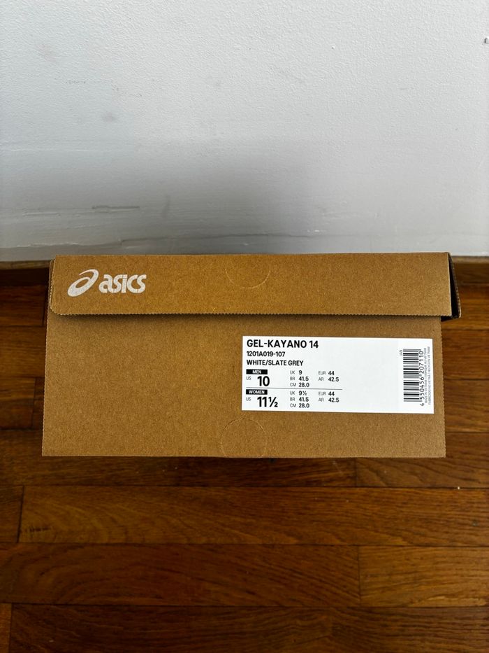 ASICS Gel Kayano 14 White/Slate Grey - Taille 44 - Neuves - photo numéro 9