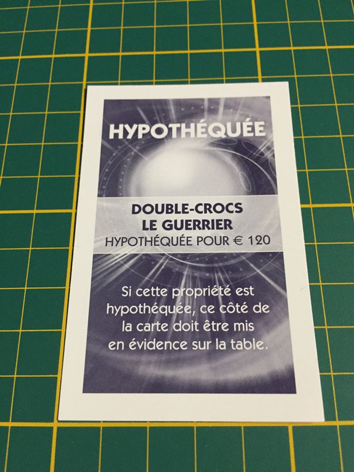 Carte Double-crocs le guerrier pièce détachée Monopoly Duel Masters Hasbro Parker Wizards #A64 - photo numéro 2