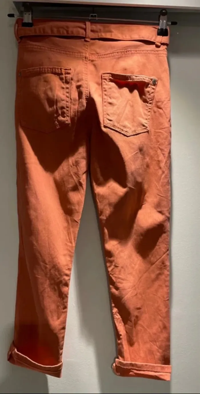 Pantacourt Camaïeu corail - Taille 34 - Très bon état - photo numéro 5