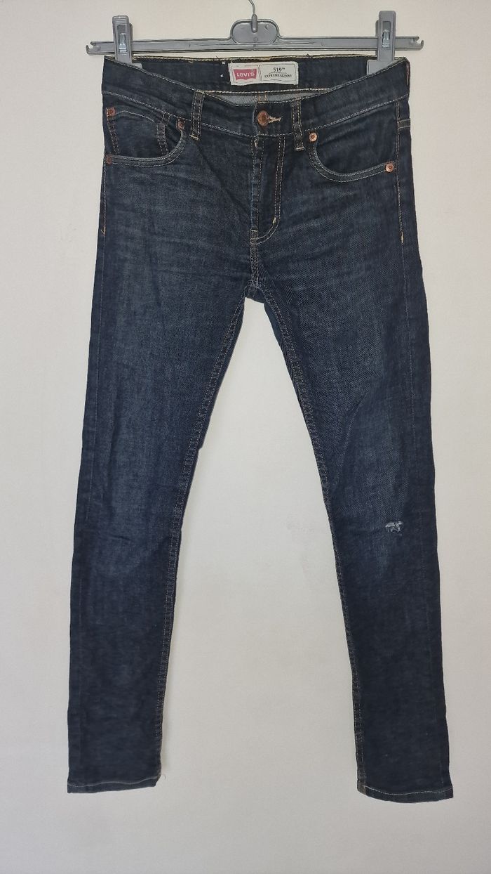 Levi's jean stretch extrême skinny 519 levier 34 36 14 16 ans