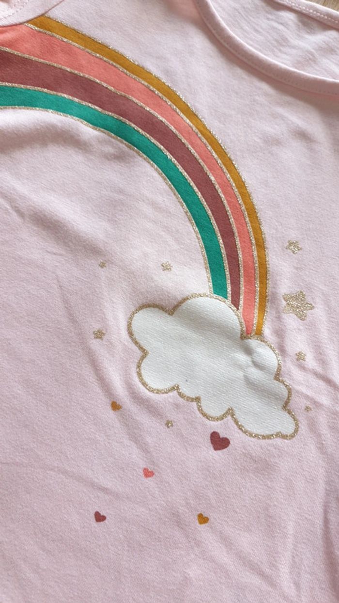 Tee-shirt manches courtes "arc en ciel" 3 ans - photo numéro 3