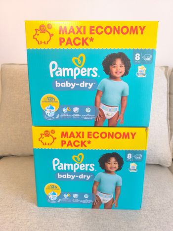 Pampers Baby dry T8 - 2*68 couches
