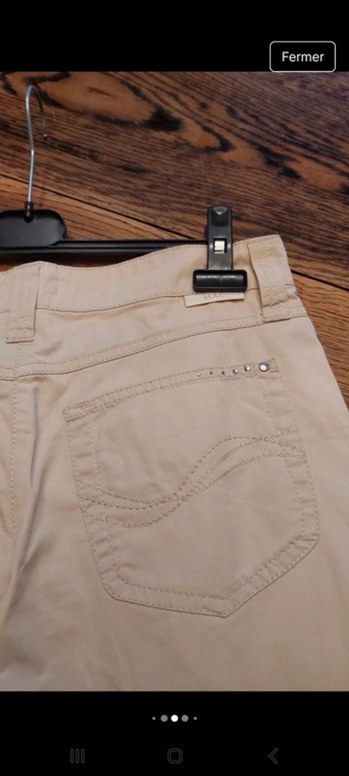 Pantalon femme Mac taille 40 couleur créme - photo numéro 7
