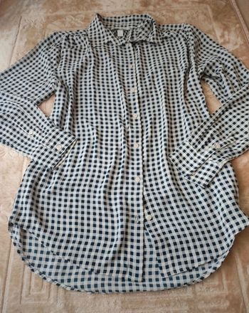 Chemise longue à carreaux H&M taille S