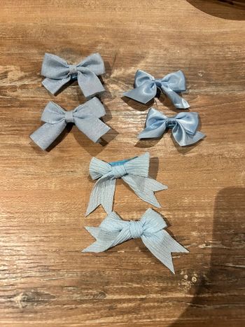 Lot de 6 Pinces à cheveux bleus fille