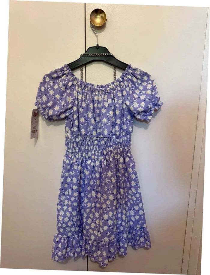 Robe à fleurs violette - photo numéro 2