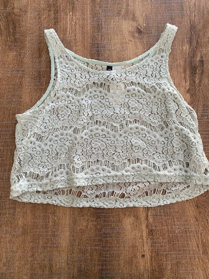 Crop top en dentelle taille 36 H&M - photo numéro 2