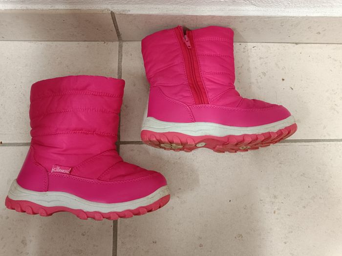 Bottes de neige après-ski fille rose blanc 32 Le chamois - photo numéro 2