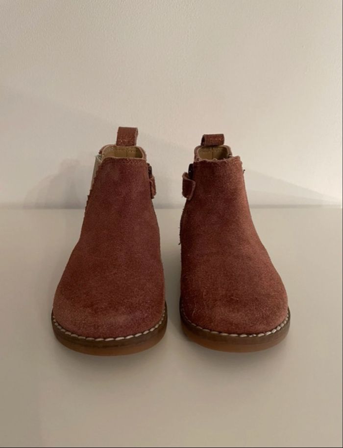 Bottines velours prune/marron 22 - photo numéro 4