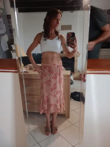 Jupe semi longue femme 46 coloris chaud c70