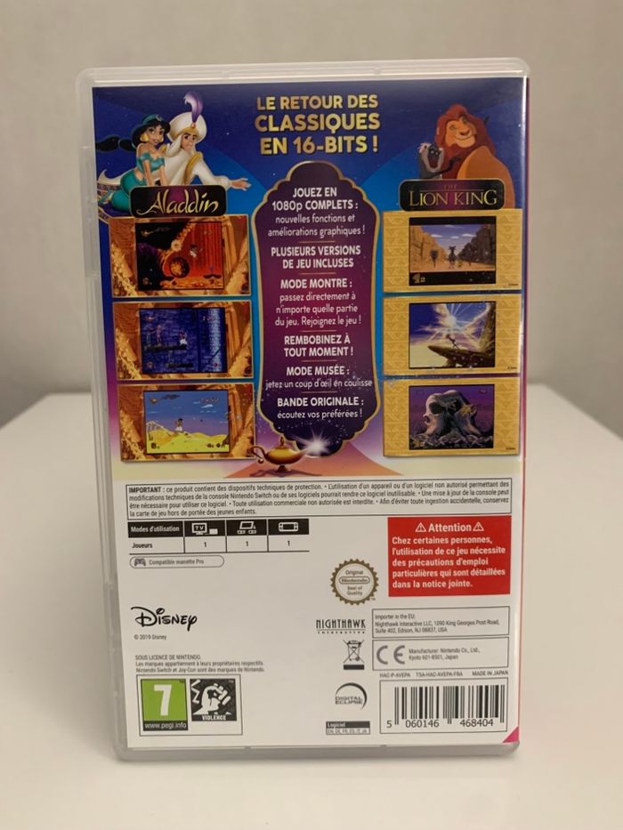 Disney Classic games Aladdin and the lion king sur Nintendo switch - photo numéro 3