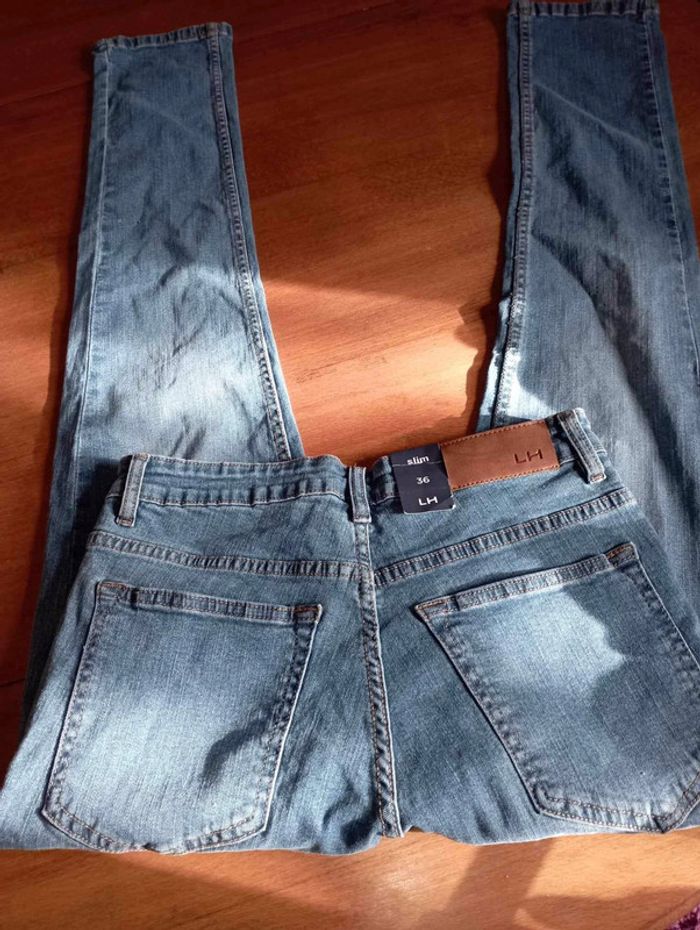Pontalon jean slim bleu taille 36 marque LH neuf avec étiquette. - photo numéro 12