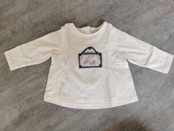 T-shirt à manches longues bébé fille 6 mois
