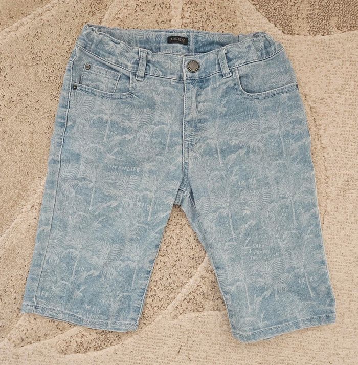 Short en jean motifs palmiers 10-12 ans Ikks