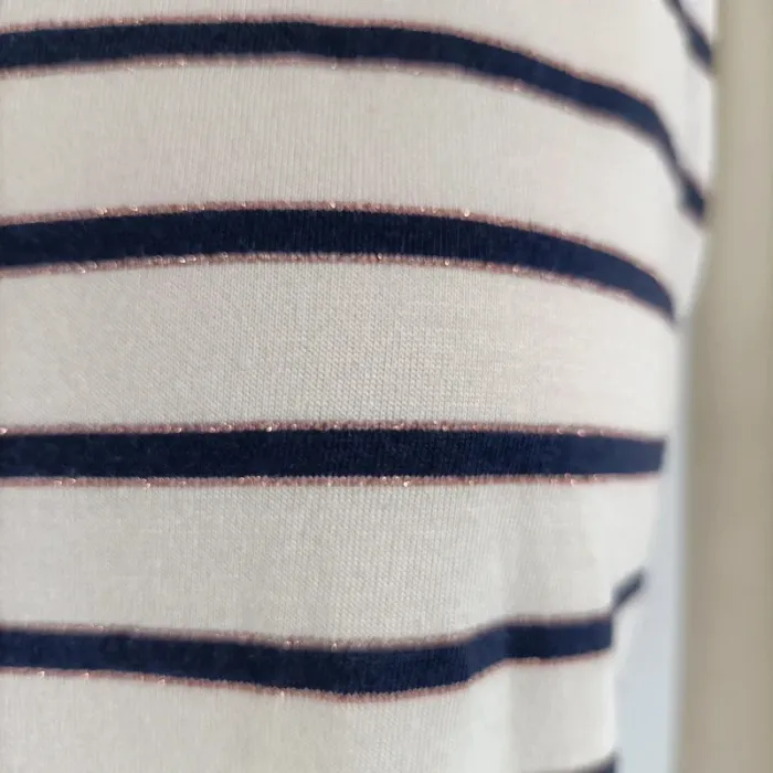 Robe longue marinière sans manches blanc et bleue marine - Taille 38 - État neuf - A134 - photo numéro 9