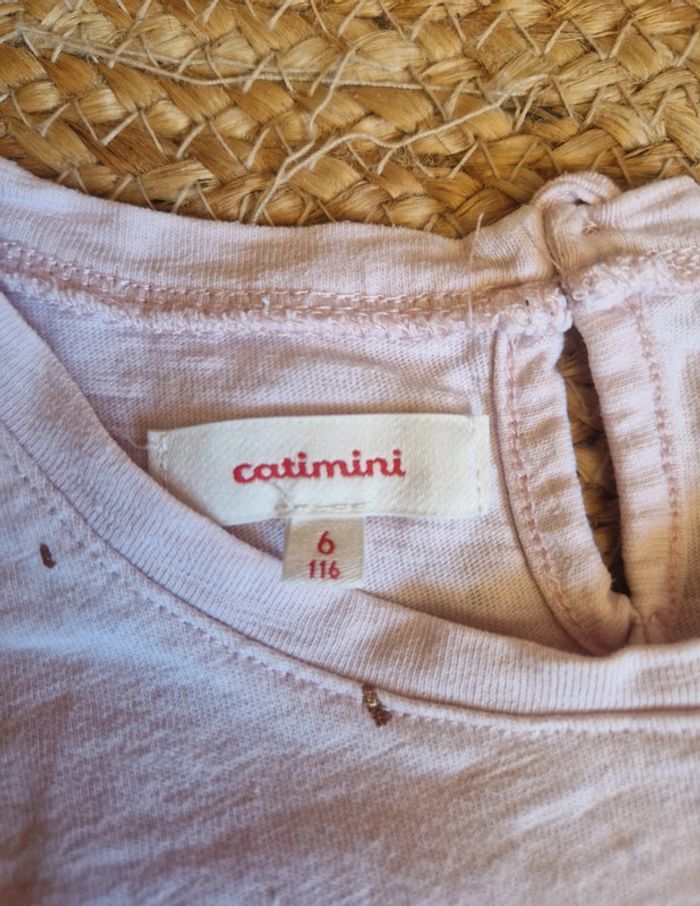 Tee-shirt rose fille catimini 6 ans - photo numéro 3
