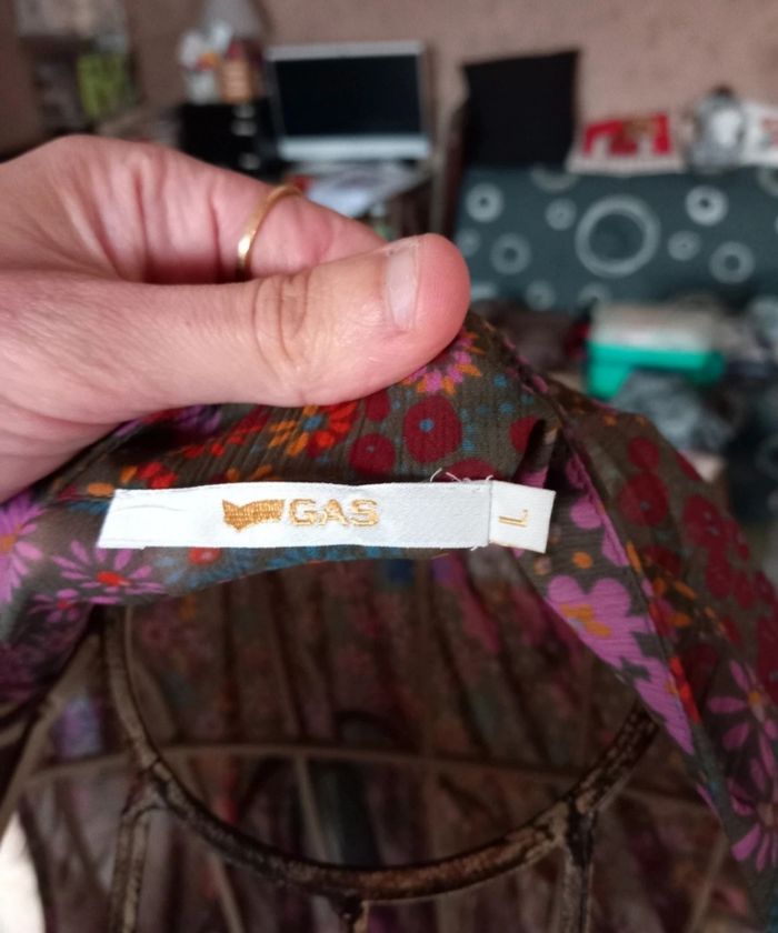 Robe fluide à fleurs (T. L) - photo numéro 2