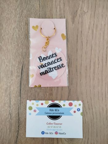 Porte-clé bonnes vacances maîtresse