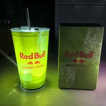 Verre Plastique Redbull Vert Lumineux 420ml 