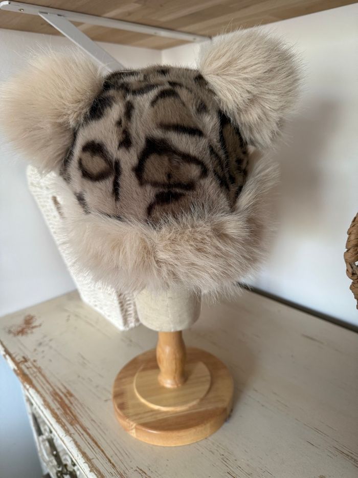 Chapeau imitation fourrure motif léopard – Neuf 🐆 - photo numéro 2