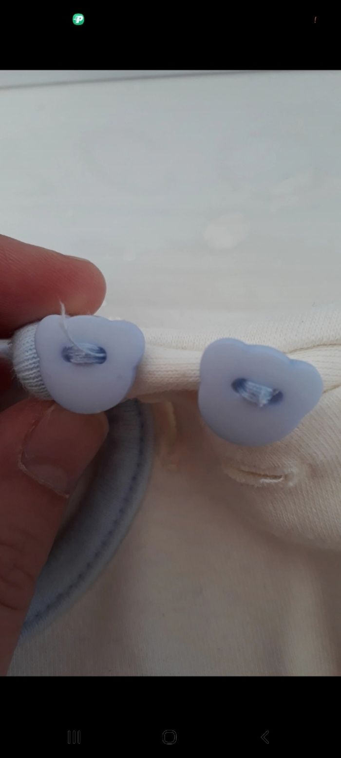 Tee shirt blanc ourson - photo numéro 3