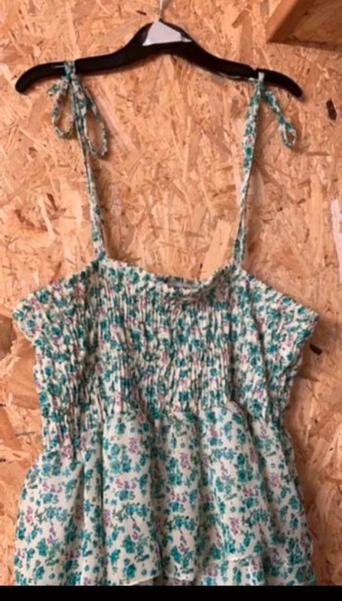 Robe fleurie S/M à volants - photo numéro 3