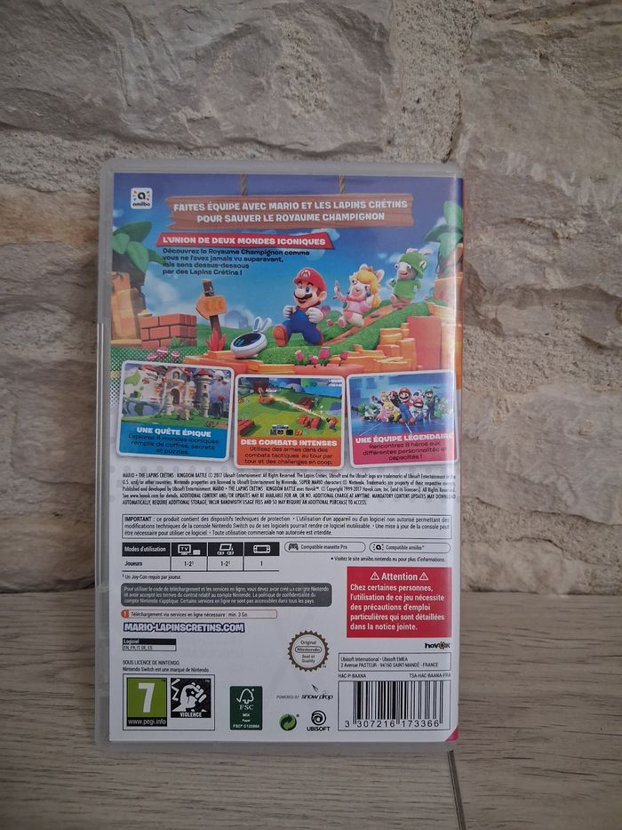 Jeu Nintendo Switch "Mario + lapins cretins kingdom battle" en tres bon etat - photo numéro 2