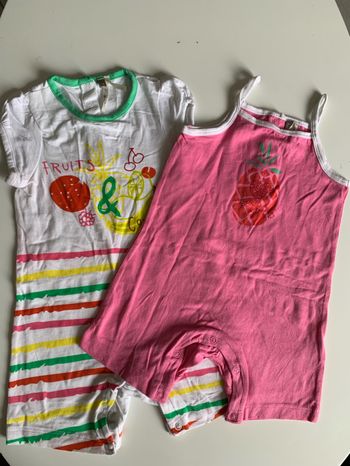 Lot 2 barboteuses Orchestra 18 mois