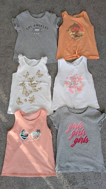 Lot de 6 t-shirts débardeurs