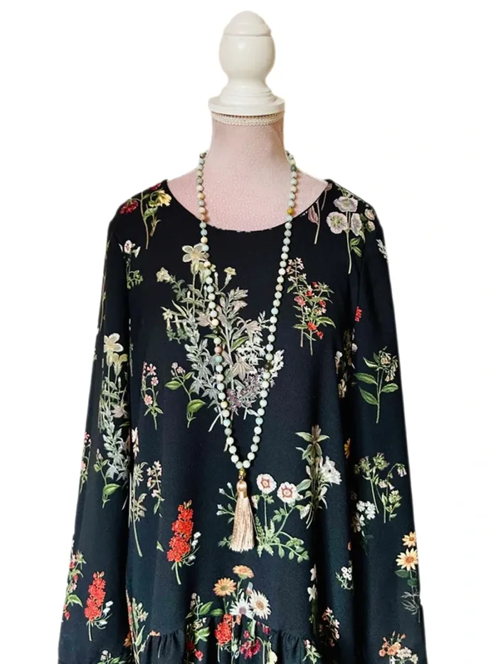 🖤🌿Robe combishort fleuri Boho chic Zara S/36 Floral print Romper dress🌿🖤 - photo numéro 3