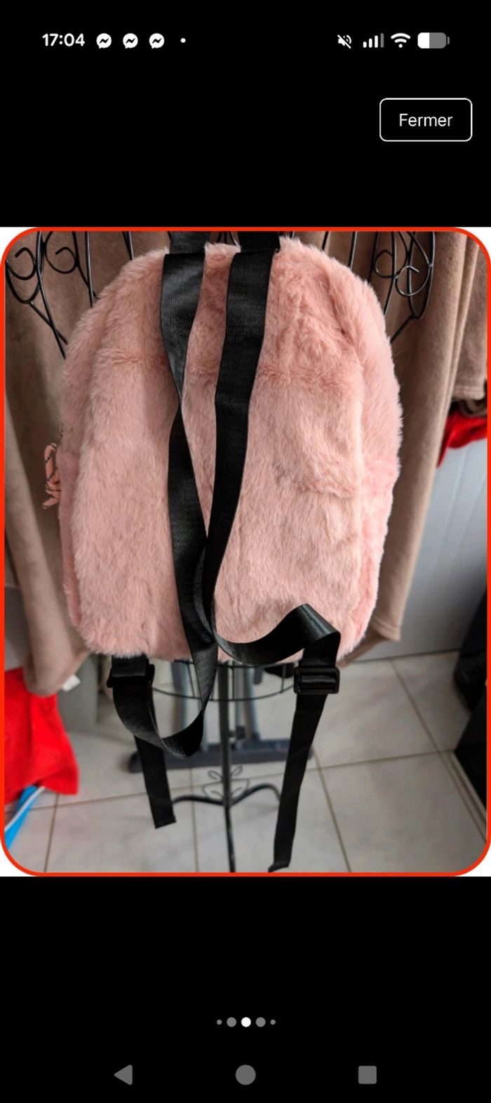 Petit sac à dos Stitch Disney - Peluche Rose - NEUF - photo numéro 5