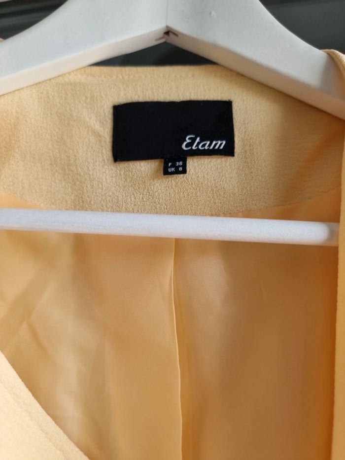 Veste blazer etam jaune taille 36 - photo numéro 2