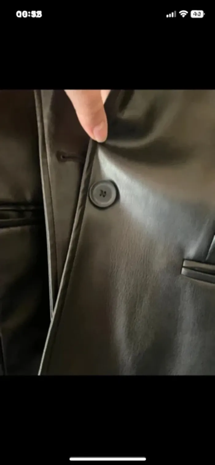 Très beau tailleur en similicuir, femme, taille 40 - photo numéro 6