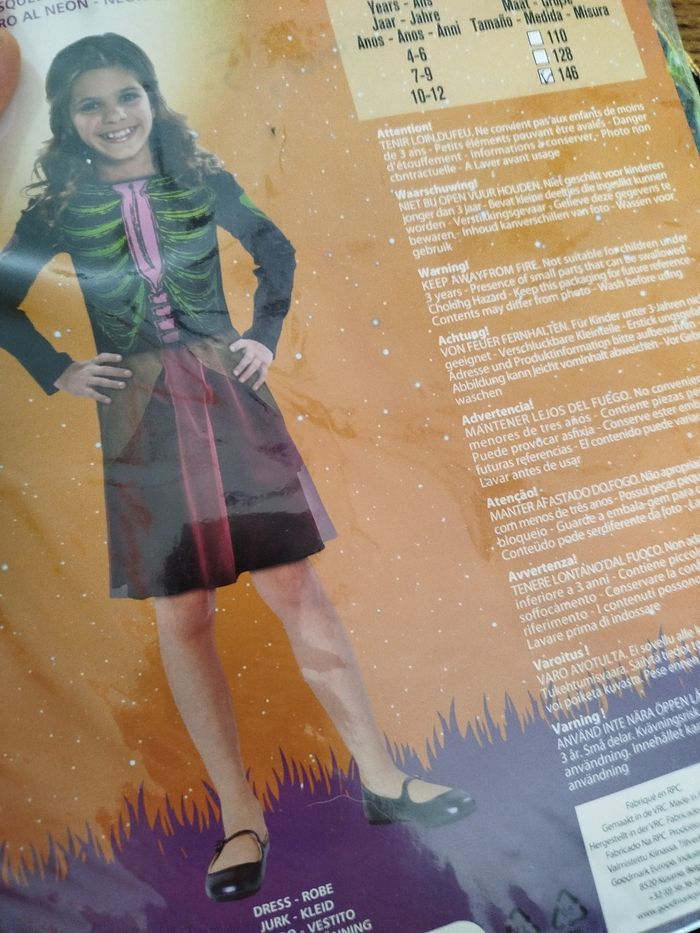 Déguisement Halloween Squelette 10-12 ans - photo numéro 5