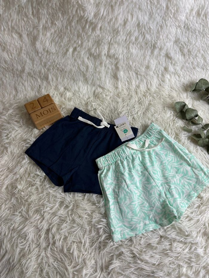 Lot de 2 shorts Kiabi taille 24 mois