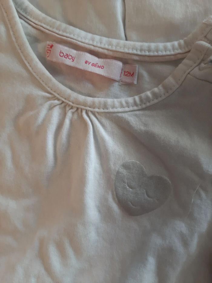 Haut blanc Manches longues et Jean - 12 mois - photo numéro 2