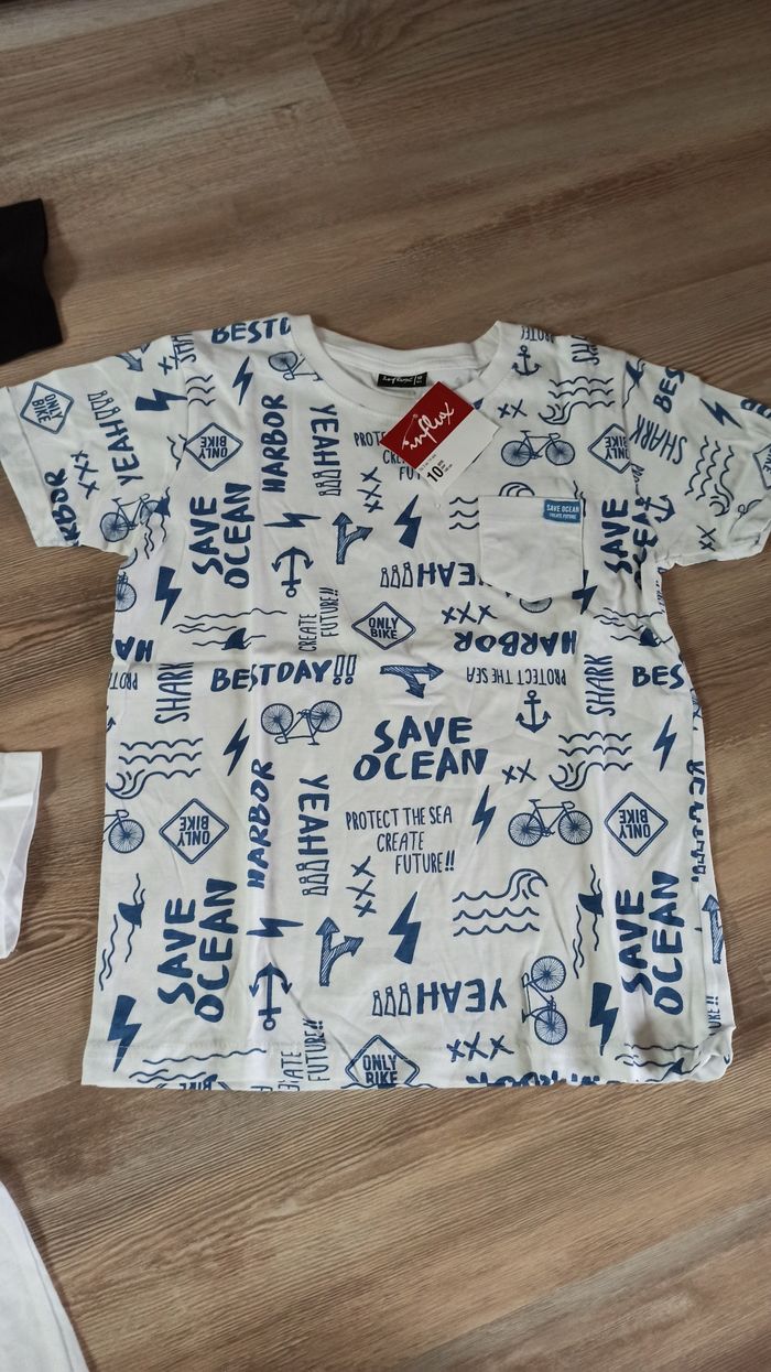 Lot de t-shirts été garçon ma'ches courtes 10 ans - photo numéro 3