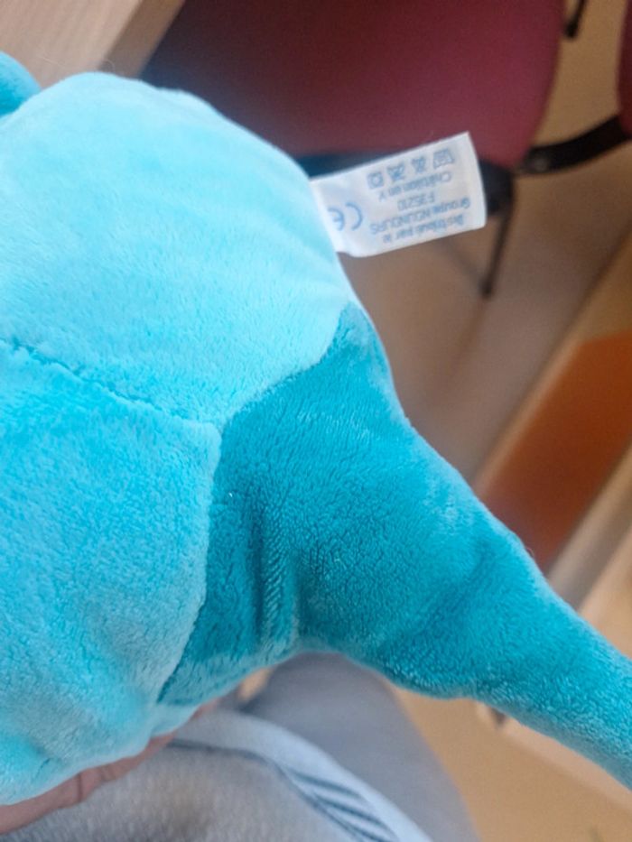 Doudou Chat Bleu et Jaune Nounours - photo numéro 4