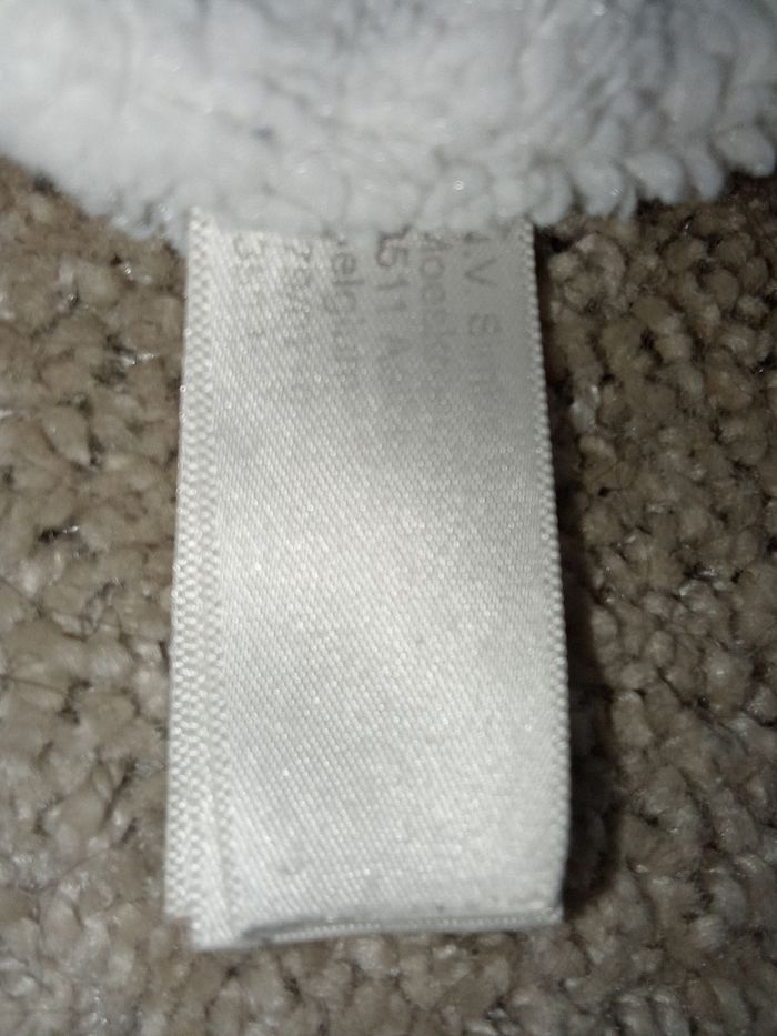 Doudou mouchoir blanc beige tête ours, chien , motifs  oreilles - photo numéro 4