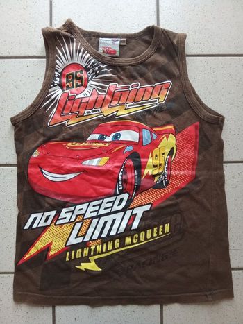Débardeur garçon Disney cars mi saison, été petit  10 ans