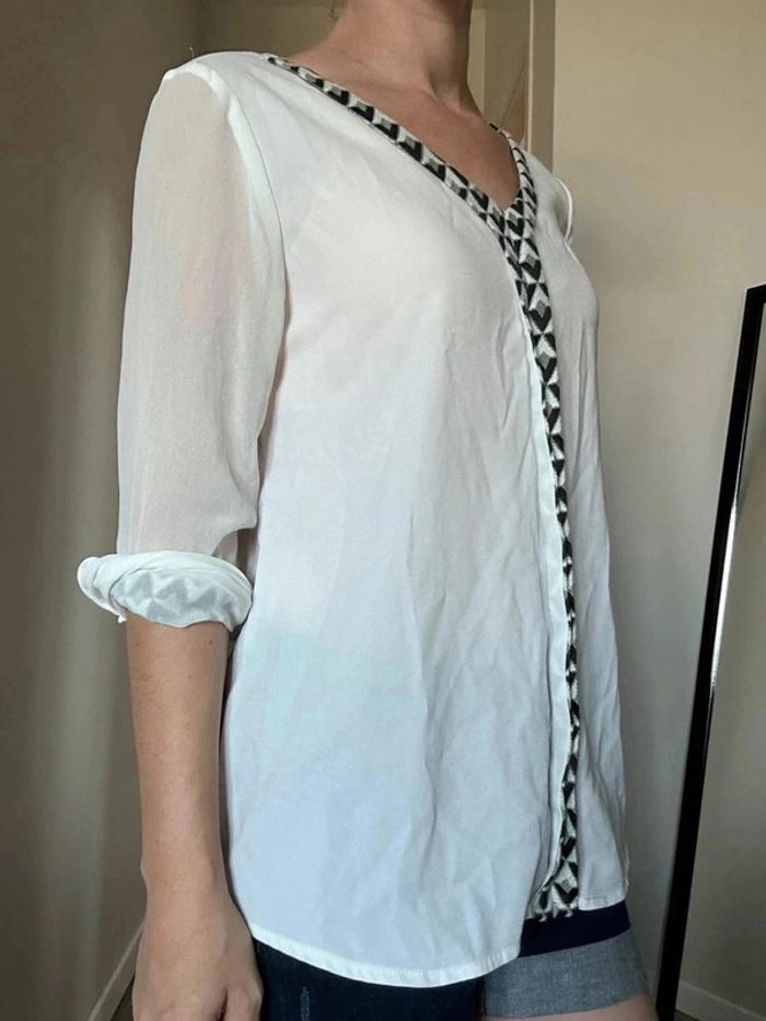 Grace & Mila Blouse blanche - Taille 38 - Très bon état - photo numéro 13