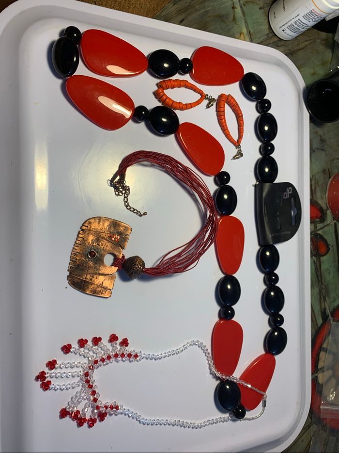 Gros lot bijoux rouges (voir descriptif) - photo numéro 9